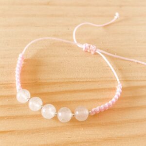 Pulsera cuarzo rosa