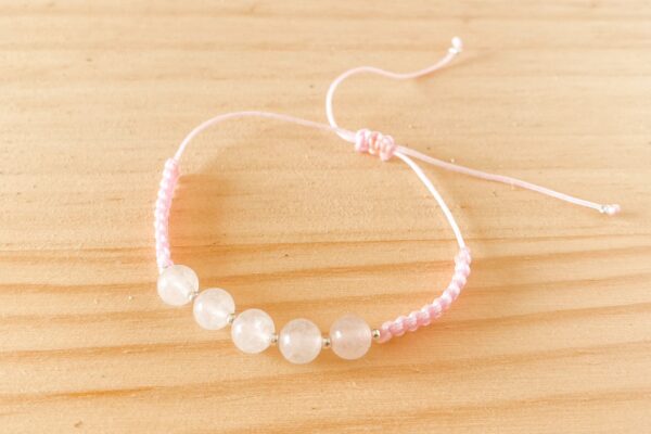 Pulsera cuarzo rosa